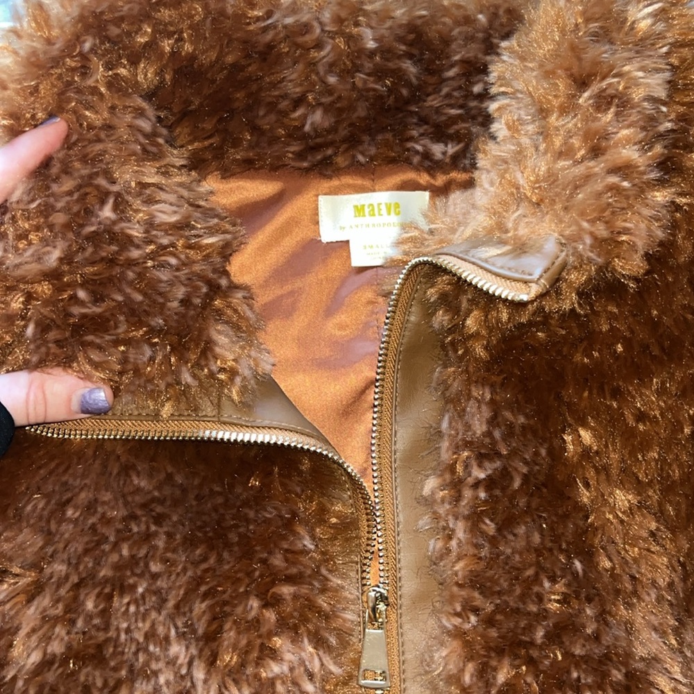 Anthropologie Maeve Sherpa Coat - Picture 3 of 3